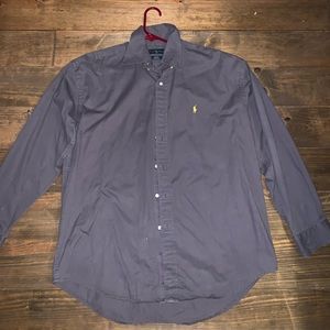 Gray polo button down